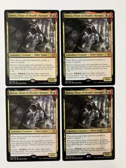 Magic The Gathering MTG Kroxa Titan Of Deaths Hunger X4 Card Lot NM Promo - Image 1