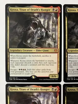 Magic The Gathering MTG Kroxa Titan Of Deaths Hunger X4 Card Lot NM Promo - Image 2