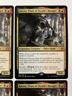 Magic The Gathering MTG Kroxa Titan Of Deaths Hunger X4 Card Lot NM Promo - Image 3