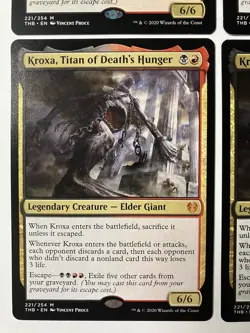 Magic The Gathering MTG Kroxa Titan Of Deaths Hunger X4 Card Lot NM Promo - Image 5