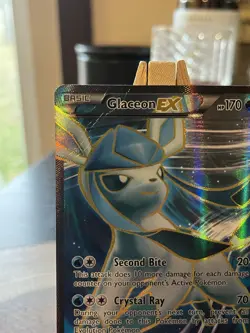Pokemon TCG Glaceon-EX Fates Collide Holo Card 116/124 Damaged See Pictures - Image 2