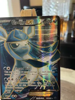 Pokemon TCG Glaceon-EX Fates Collide Holo Card 116/124 Damaged See Pictures - Image 3