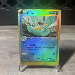Marshtomp 40/109 DMG Reverse Holo Rare E Series Pokemon Card Vintage Damaged - Image 1