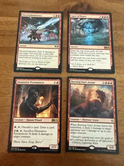 Magic The Gathering MTG Red Rare 4 Card Lot Electrodominance Apex Of Power - Image 1