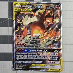 JUMBO Reshiram & Charizard GX Tag Team Alt Art Promo SM201 Pokemon Card - Image 1