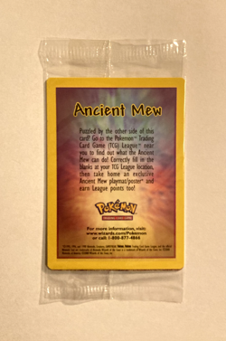SEALED Ancient Mew Pokemon New Movie Promo Double Holo Foil Rare 1999-2000 Card - Image 3