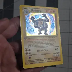 Machamp Cosmos Holo OC Miscut Error Pokemon Card Base Set 2 Starter Set 8/102 - Image 2