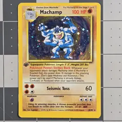 Machamp Cosmos Holo OC Miscut Error Pokemon Card Base Set 2 Starter Set 8/102 - Image 5