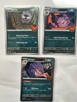 Pokemon TCG Gastly Haunter Gengar Card Lot 6 Cards TEF PAF Sets 2022 - Image 1