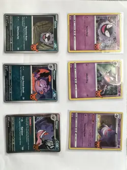 Pokemon TCG Gastly Haunter Gengar Card Lot 6 Cards TEF PAF Sets 2022 - Image 3