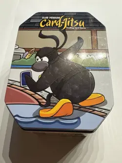 Collectible Disney Topps Club Penguin Card-Jitsu TCG Tin - Tin & Plastic Only - Image 2