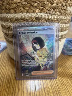 Pokemon TCG Scarlet and Violet Trainer Erika's Invitation Holo Card 203/165 - Image 1