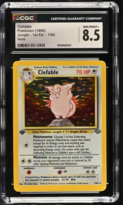 CGC 8.5 Clefable 1999 Jungle 1st Edition 1/64 Holo Pokemon Card - Image 1