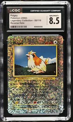 CGC 8.5 Pidgey 2002 Legendary Collection 85/110 Reverse Holo Pokemon Card - Image 1