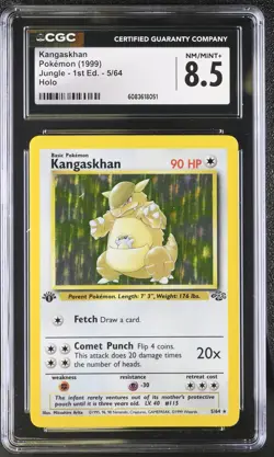 CGC 8.5 Kangaskhan 1999 Jungle 1st Edition 5/64 Holo Pokemon Card - Image 1
