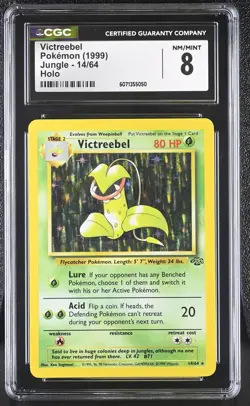CGC 8 Victreebel 1999 Jungle 14/64 Holo Pokemon Card - Image 1