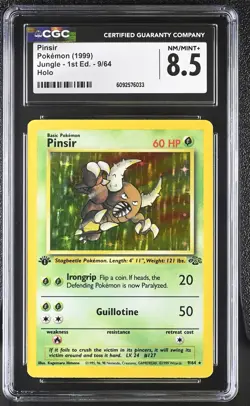 CGC 8.5 Pinsir 1999 Jungle 1st Edition 9/64 Holo Pokemon Card - Image 1