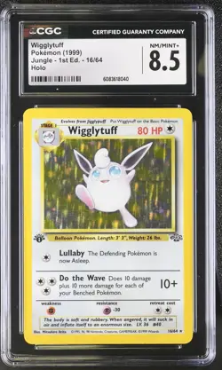 CGC 8.5 Wigglytuff 1999 Jungle 1st Edition 16/64 Holo Pokemon Card - Image 1