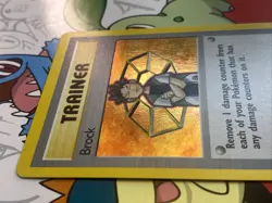 Pokemon TCG WOTC Holo Trainer Card #15/132 Brock Gym Heroes Unlimited Rare LP+ - Image 3