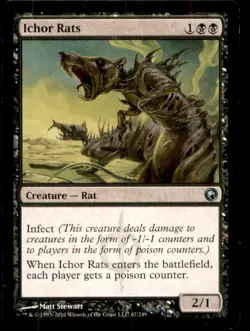 MTG Ichor Rats LP Light Play Scars of Mirrodin [2811] - Image 1