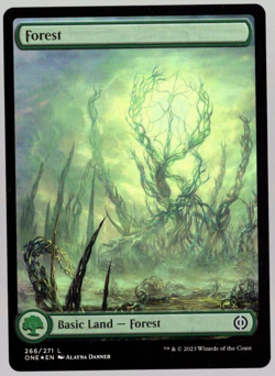 Forest 266/271 Foil Full Art Land All Will Be One MTG Near Mint - Image 1