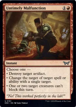 MTG Untimely Malfunction Normal NM Duskmourn: House of Horror Magic 161 - Image 1