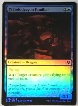 *foil* PSEUDODRAGON FAMILIAR Commander Baldurs Gate MTG Magic the Gathering - Image 2