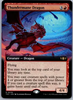 Tarkir: Dragonstorm #78 Thundermane Dragon (Extd Art) Borderless - Non-Foil - Image 1