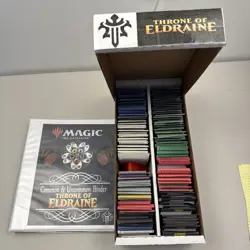 MTG Magic the Gathering Bulk Retail Lot Throne of Eldraine 1626 C, 393 UC Binder - Image 1