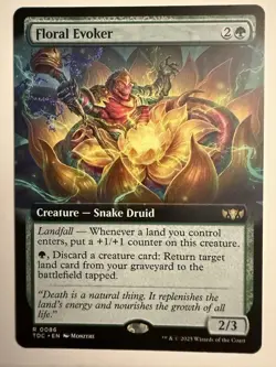 Floral Evoker Commander: Tarkir: Dragonstorm Extended Art Rare - Image 1