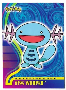 2001 Topps Pokemon Johto League Champions Wooper #194 Blue Topps Logo NM+ - Image 1