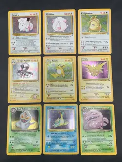 Vintage Holo Rare Pokemon Cards WOTC 1999/2000 Fossil, Jungle, Base Set 2 Raichu - Image 1