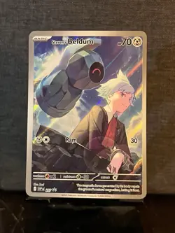 Pokemon TCG Steven's Beldum 207 Black Star Promo Illustration Rare Near Mint - Image 1