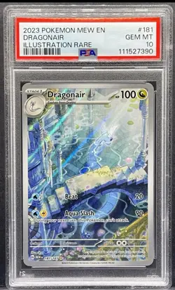 Dragonair 181/165 - Pokemon Scarlet & Violet 151 - Illustration Rare- PSA 10 GEM - Image 1