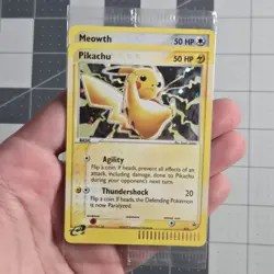 SEALED 2003 Pikachu 012 and Meowth 013 Black Star Promo Holo Pokemon EX Series - Image 1