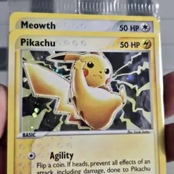 SEALED 2003 Pikachu 012 and Meowth 013 Black Star Promo Holo Pokemon EX Series - Image 2