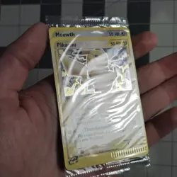 SEALED 2003 Pikachu 012 and Meowth 013 Black Star Promo Holo Pokemon EX Series - Image 4