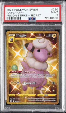2021 POKEMON SWORD & SHIELD FUSION STRIKE SECRET #280 FULL ART/FLAAFFY PSA 9 - Image 1
