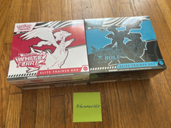 Pokemon Black Bolt and White Flare Elite Trainer Box ETB Set of 2 - Image 1