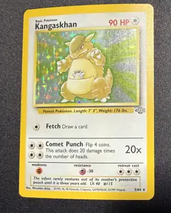 Pokemon TCG Kangaskhan 5/64 Jungle Set Holo Rare WOTC - Heavily Played - Image 1