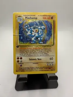 Vintage Pokemon TCG Machamp 8/102 1st Edition Base Set Holo Wotc - Image 1