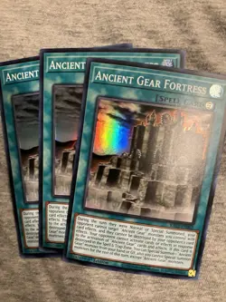 3x Ancient Gear Fortress 1st Edition Super Rare RA03-EN062 Yu-Gi-Oh! - Image 1