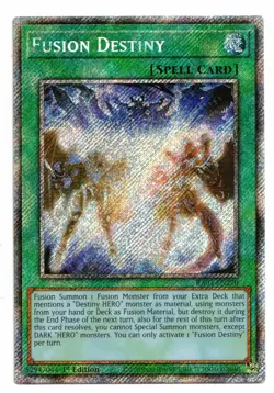 Yu-Gi-Oh Card: Fusion Destiny RA03-EN270 Platinum Secret Rare 1st Edition! GD - Image 1