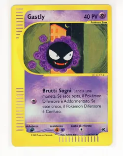 ~ITA~ ITALIAN Gastly 109 Reverse Holo Expedition Base Set Pokemon Card (g3) - Image 1
