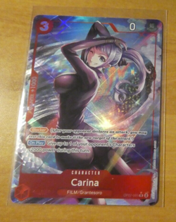 ONE PIECE ENGLISH CARD HOLO GAME CARTE Carina OP07-005 ALT JCC EN MINT - Image 1