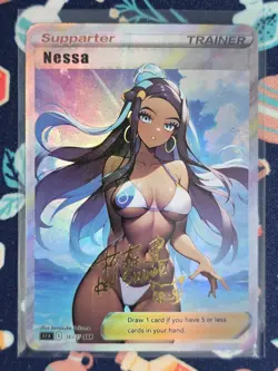 CUSTOM Nessa Pokemon Anime Waifu Sexy Doujin ACG/CCG DIY Trainer Art Card - Image 1