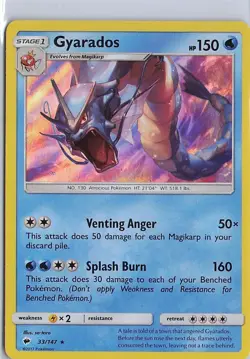 Pokemon Card Gyarados Rare Holo 33/147 Burning Shadows - Image 1