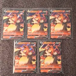 Lot of 5x Lance's Charizard V SWSH133 SWSH: Sword & Shield Promo Cards Holo - Image 1