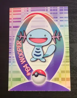 Pokemon Topps Johto League Champions Wooper #194 Sticker Card 38 of 62 - Image 1
