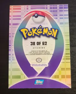 Pokemon Topps Johto League Champions Wooper #194 Sticker Card 38 of 62 - Image 2